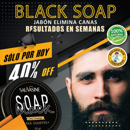 BLACK SOAP - JABÓN QUITA CANAS